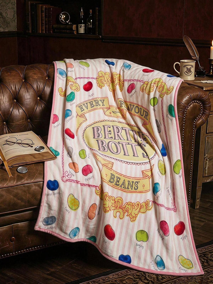 HARRY POTTER X Joivida 1pc Cartoon Flannel Thick Blanket - Soft, Warm & Anti-Shedding, Y2K Cute Pajama Style, Multiple Sizes Available, Suitable For Sofa, Bed & Napping